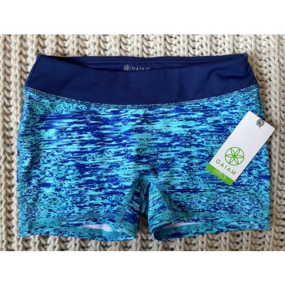 NWT Gaiam boyshort workout shorts girls sz M 10 / 12